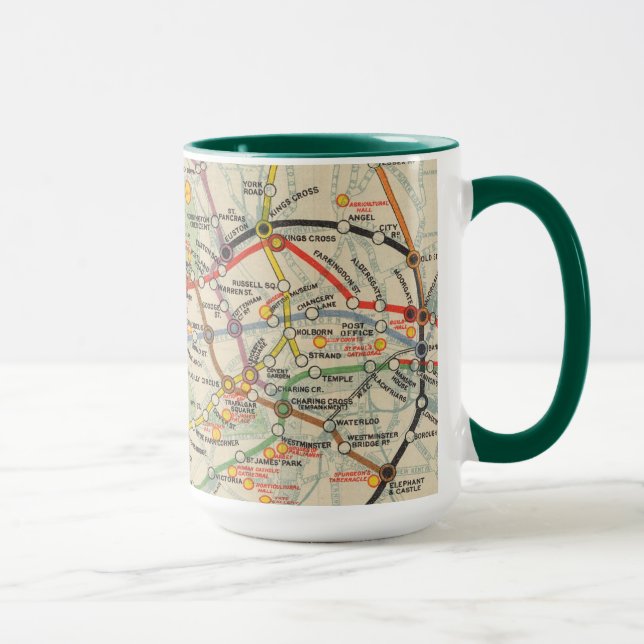 London Underground Railways Map Mug (Right)