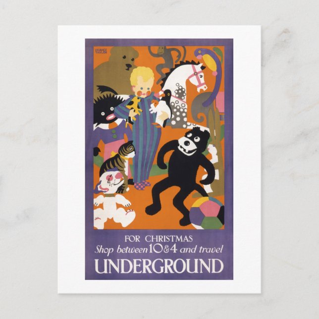 London Underground Vintage Transportation Poster Postcard (Front)