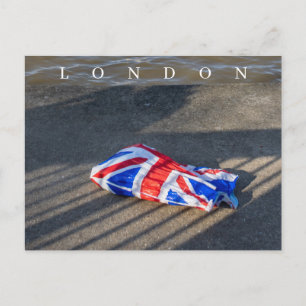 London Union Jack carrier bag postcard