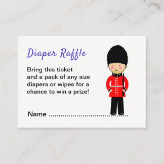 London Union Jack Theme Baby Shower Enclosure Card