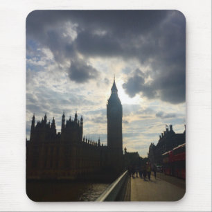 London United Kingdom Big Ben Sunset Clouds Sky UK Mouse Mat