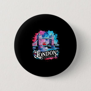 London United Kingdom Travel Vacation I Love Londo 6 Cm Round Badge