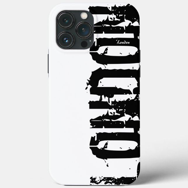 London - Urban Style - Black And White iPhone Case (Back)