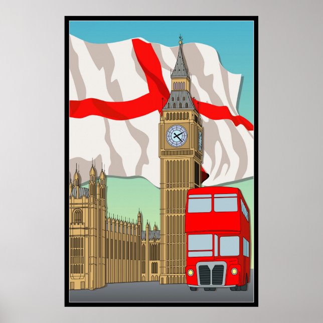 London Vecter Art Wall Poster/Framed Print (Front)