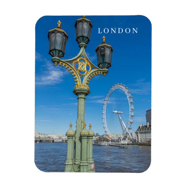London view from Westminster Bridge fridge magnet (Vertical)