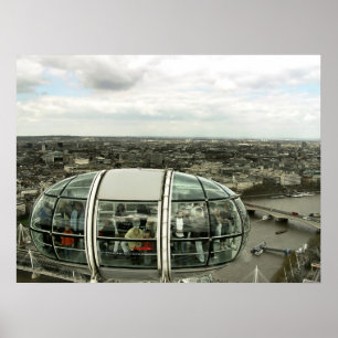 LONDON VIEW VIA LONDON EYE PODS Poster