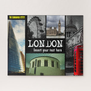 London, views, with custom text jigsaw puzzle