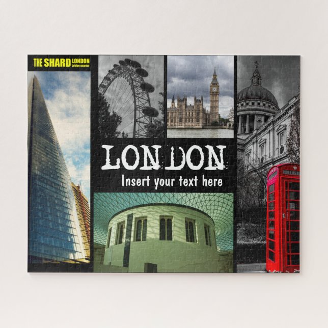 London, views, with custom text jigsaw puzzle (Horizontal)