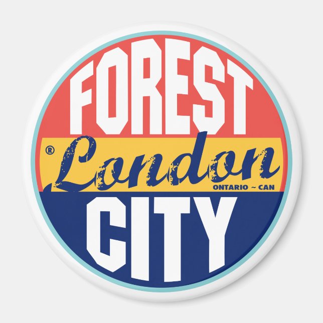 London Vintage Label Magnet (Front)