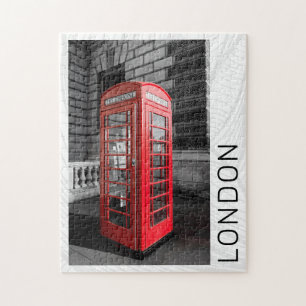 London Vintage Phone Box UK Retro Telephone Jigsaw Puzzle
