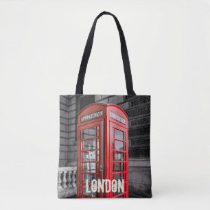 London Vintage Phone Box UK Retro Telephone Tote Bag