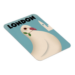 London Vintage style travel poster. Magnet