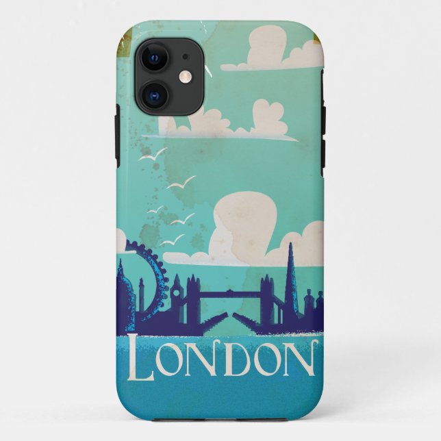 London vintage travel poster Case-Mate iPhone case (Back)