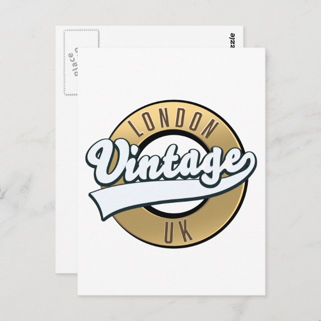 London Vintage UK retro logo. Postcard (Front/Back)