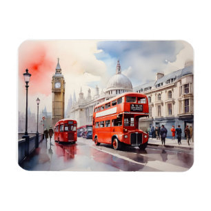 London watercolor art magnet