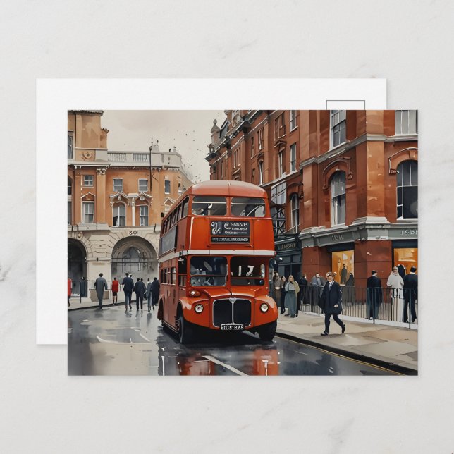 London watercolor art  postcard (Front/Back)