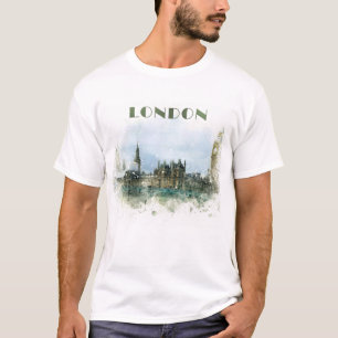 London watercolor illustration T-Shirt