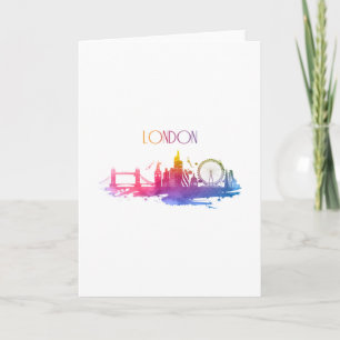 LONDON WATERCOLOR SKYLINE CARD
