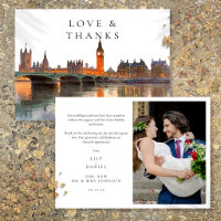 London Watercolor Wedding Photo
