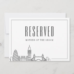 London Wedding   Landmarks Reserved Sign Invitation
