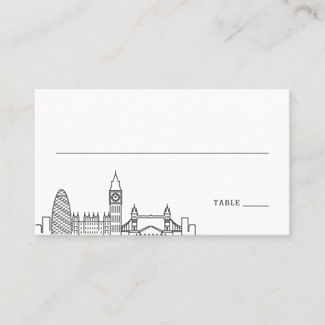 London Wedding | Place Cards Front and Back (Front)