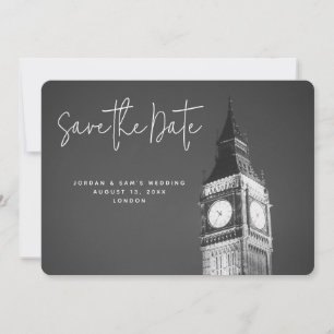 London Wedding Save the Date Big Ben Invitation