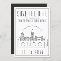 London Wedding | Stylised Horizon Save the Date 