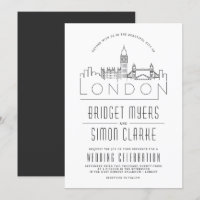 London Wedding | Stylised Skyline Invitation