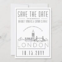 London Wedding | Stylised Skyline Save the Date