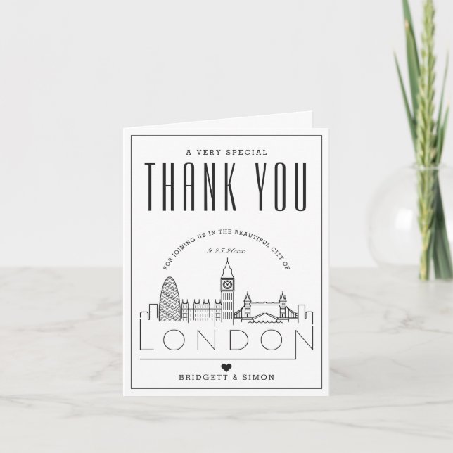 London Wedding | Thank You + Photo Card (Front)