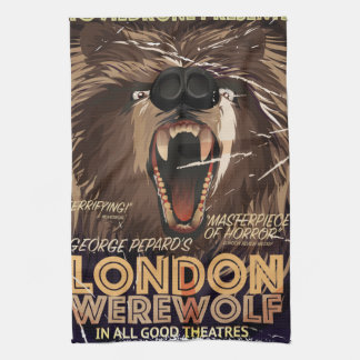 London Werewolf Vintage Movie poster Tea Towel