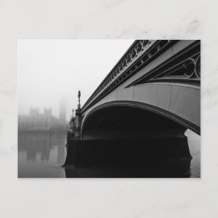 London Westminster Bridge in Thick Fog postcard
