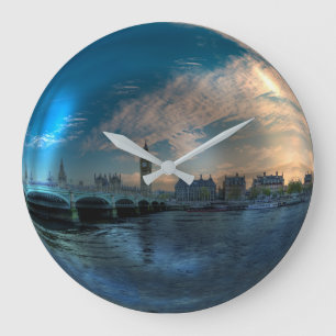 London Westminster Cityscape Photo Ball Large Clock