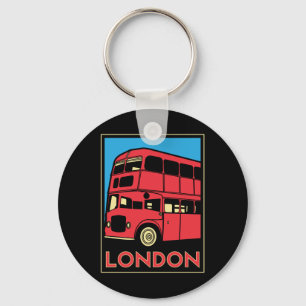london westminster england art deco retro poster key ring