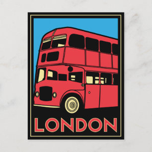london westminster england art deco retro poster postcard