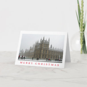 London Westminster in winter view Christmas card 