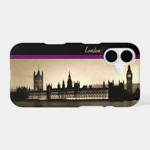 London, Westminster panorama - Vintage