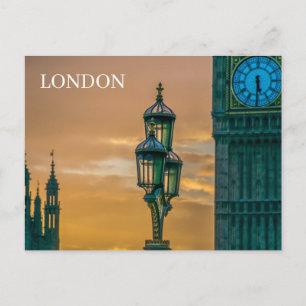 London Westminster sunset view postcard