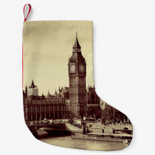 London Westminster with Big Ben and bridge. old,lo Small Christmas Stocking