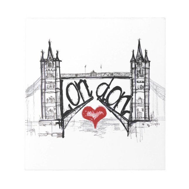 London with love notepad (Front)