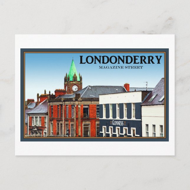 Londonderry / Derry - Magazine Street Postcard (Front)