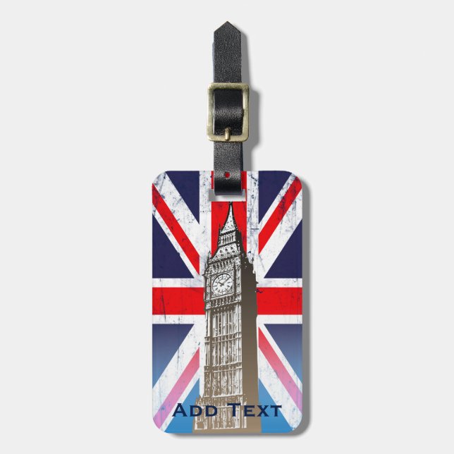 London's Big Ben Luggage Tag (Front Vertical)