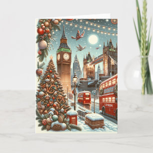 London's Festive Splendour - Vibrant Christmas Car Holiday Card