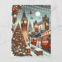 London's Festive Splendour - Vibrant Christmas Car