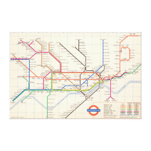 London's Underground Map Canvas Print
