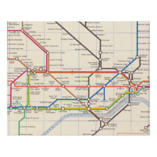 London's Underground Map Faux Canvas Print