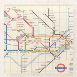 London's Underground Map Glass Coaster