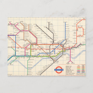 London's Underground Map Postcard