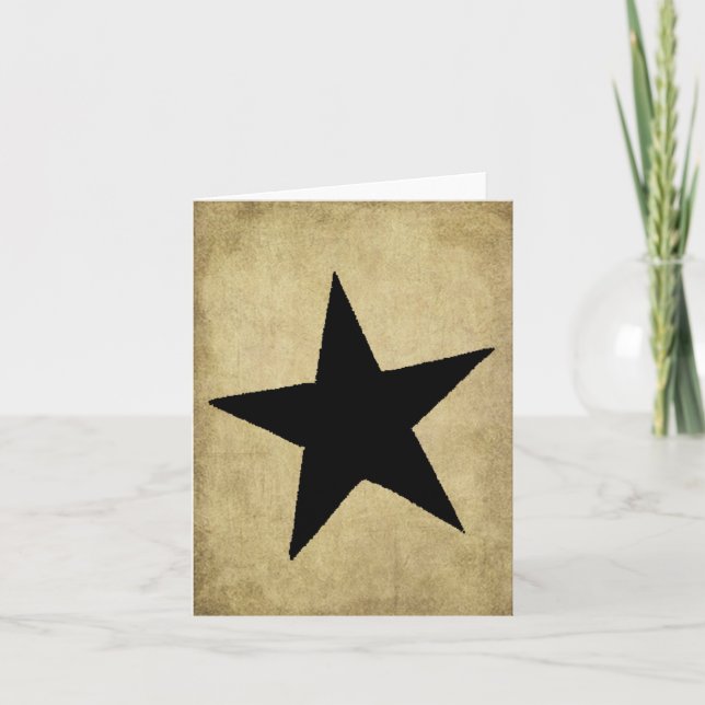 Lone Black Star- Prim Lil Note Cards (Front)