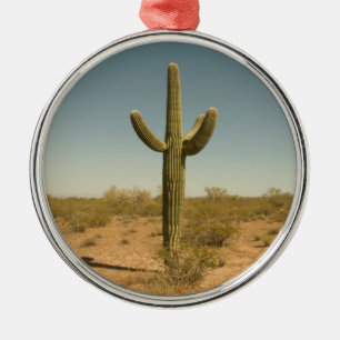 Lone Cactus Metal Tree Decoration
